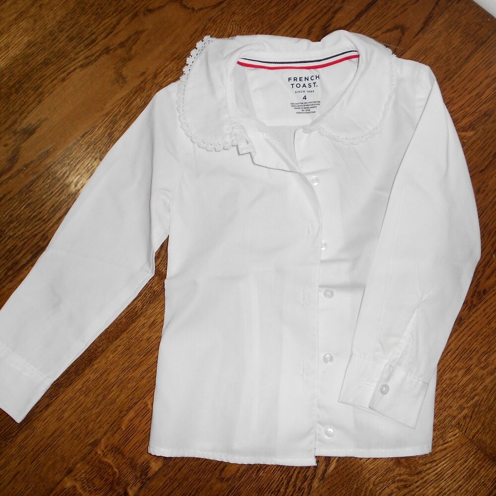 French Toast White Long Sleeve Dress Shirt